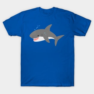 Great white shark happy cartoon illustration T-Shirt